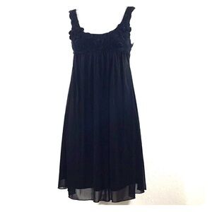 Twentyone Black Dress Empire Waist Floral Size S